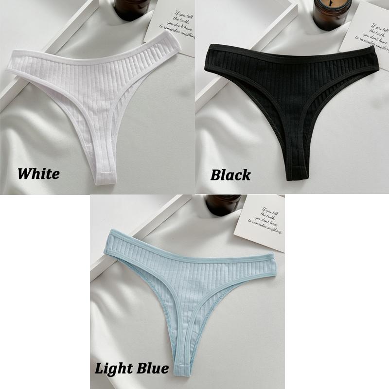 FINETOO 3 шт./компл. женские хлопковые стринги сексуальные трусики-стринги с низкой посадкой нижнее белье женское дышащее мягкое нижнее белье однотонные трусы