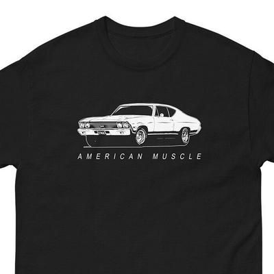 Футболка 1968 Chevelle, Мужская футболка для энтузиастов американских маслкаров, Унисекс футболка