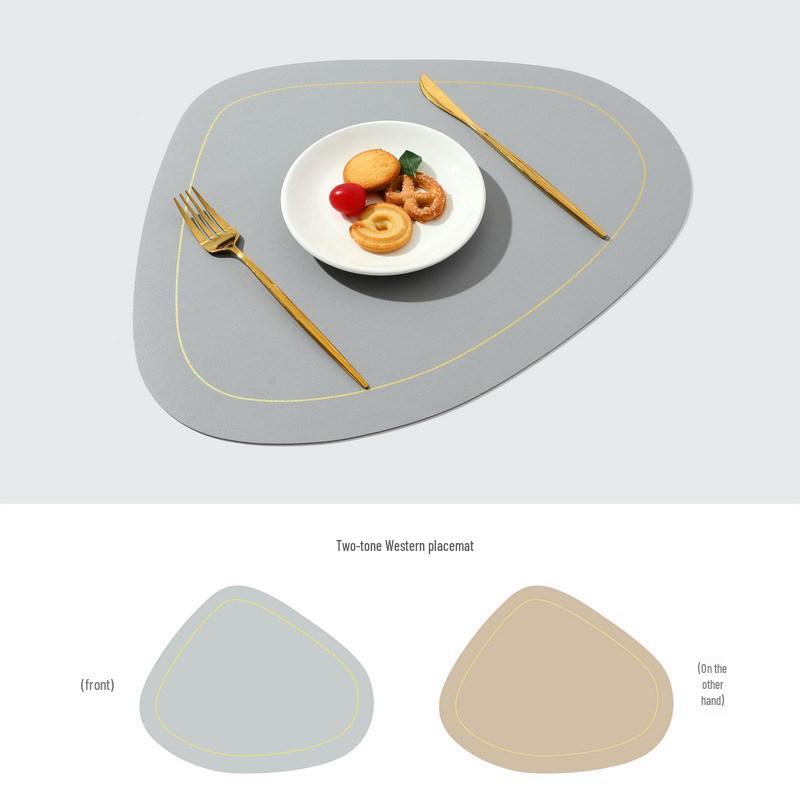 Двухслойная неправильной формы термостойкая маслостойкая ПВХ кожаная настольная салфетка в скандинавском стиле