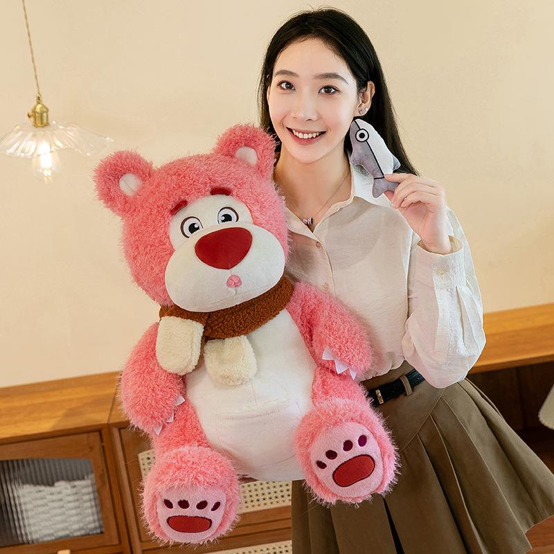 Плюшевая игрушка Мишка в кармане Маленькая рыбка Детская подушка для сна Чехол Куклы Обмен шарфом Мишка Украшения для автомобиля