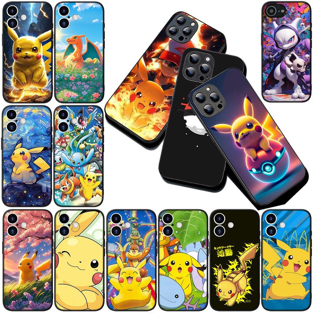 for Samsung Galaxy S10 S8 S9 Plus A33 A34 A31 70 A71 A72 Note 20 9 8 S10E Phone Cover Soft Case Cartoon P-Pokemons GO P-Pikachus