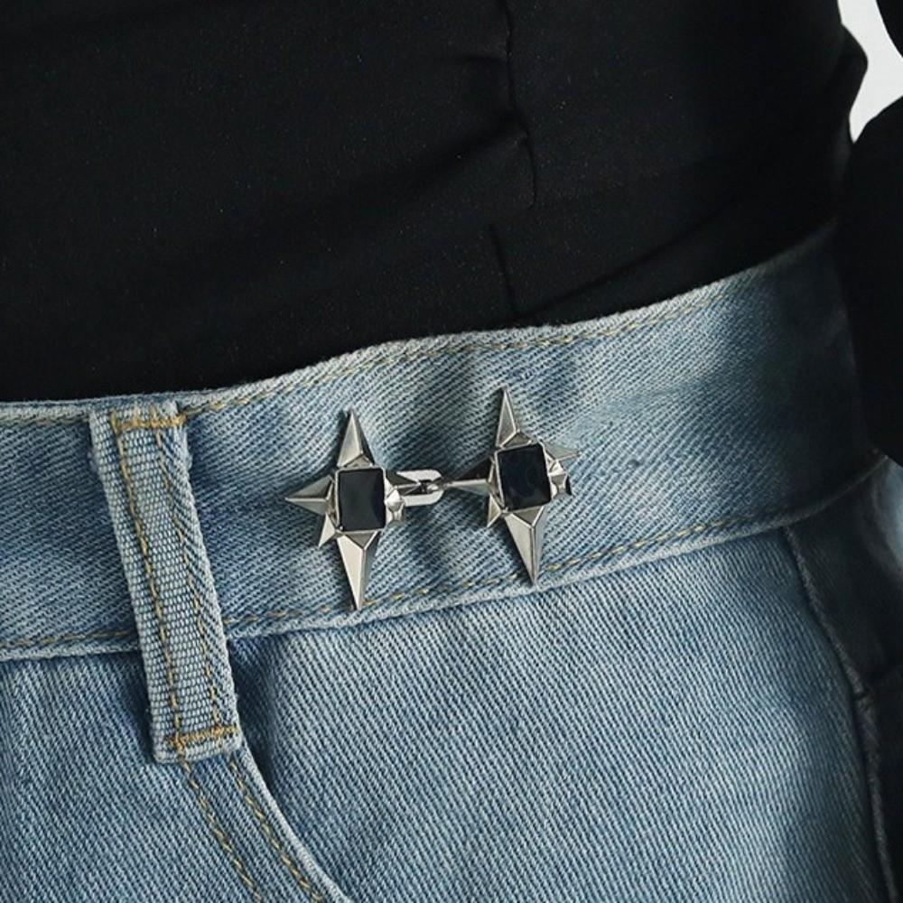 No-Sew Removable Jean Button Four-Point Star Pants Pins New Waist Buckle for Jeans