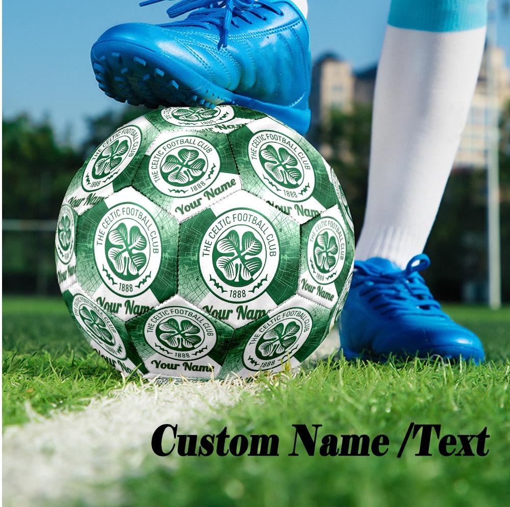Size 5 Football Custom Name Text, Outdoor Training Soccer BallCeltic FC