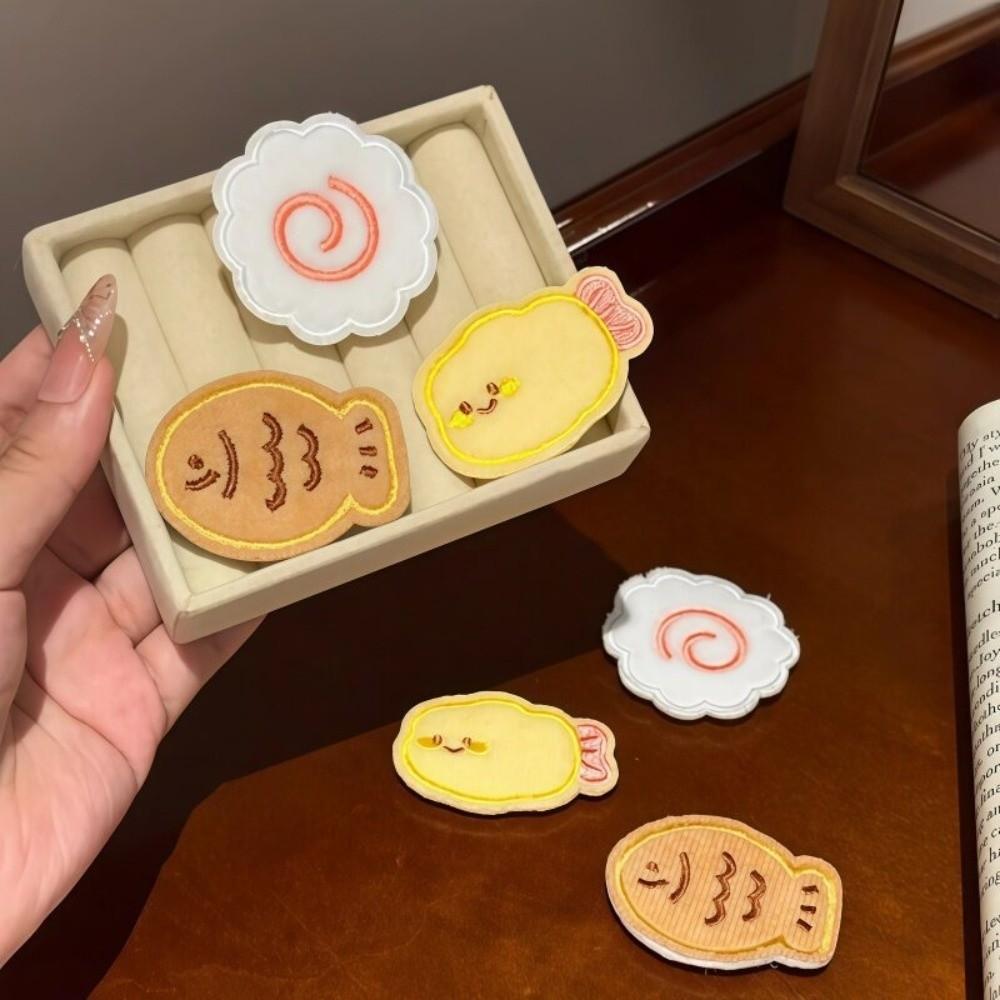 Cute Food Pattern Bangs Hair Stickers Shrimp Hair Styling Tool Tape Hair Styling Tool Women Girls