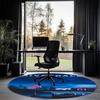 Riverdale Printed Round Rug Carpet Chair Rug Area Rug Entryway Doormats,for Office Chair Living Room Bedroom Kitchen Room.