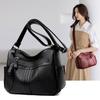 Middle-aged mother flip bag woman 2025 autumn and winter new fashion messenger bag soft leather simple large capacity shoulder bag