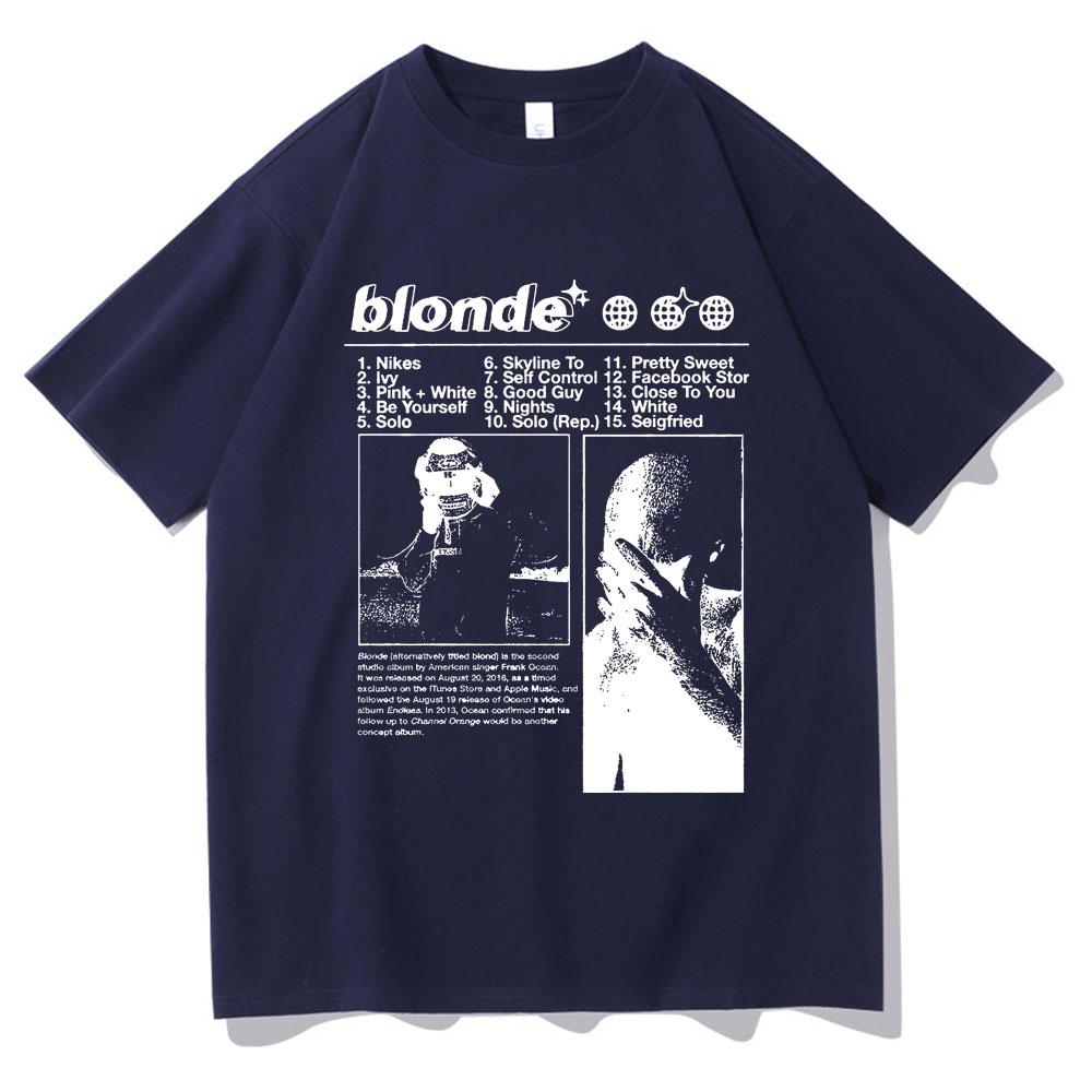 Best Famous Rapper Frank Hip Hop Oversized T Shirts Ocean Fashion Streetwear Unisexs Blond Tshirt Unisex Women Vintage Casual Tees