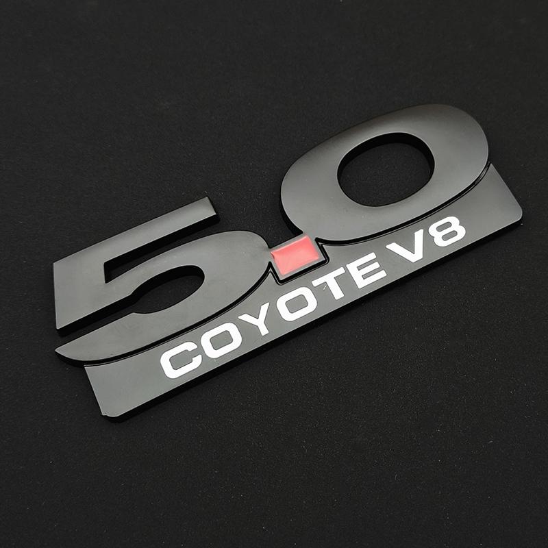 3D Металлическая Наклейка Логотип на Автомобиль 5.0 COYOTE V8 Решетка Радиатора Передний Значок Задний Значок на Багажник Наклейки Для Ford Mustang GT Falcon Torino Fairlane