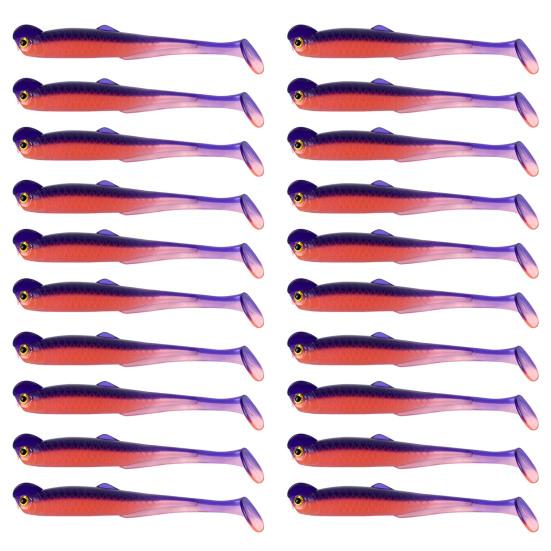 20 шт. рыболовная приманка 3D искусственная рыба с Т-образным хвостом гибкая приманка для техасских джигов необычные крючки для рыбалки на открытом воздухе