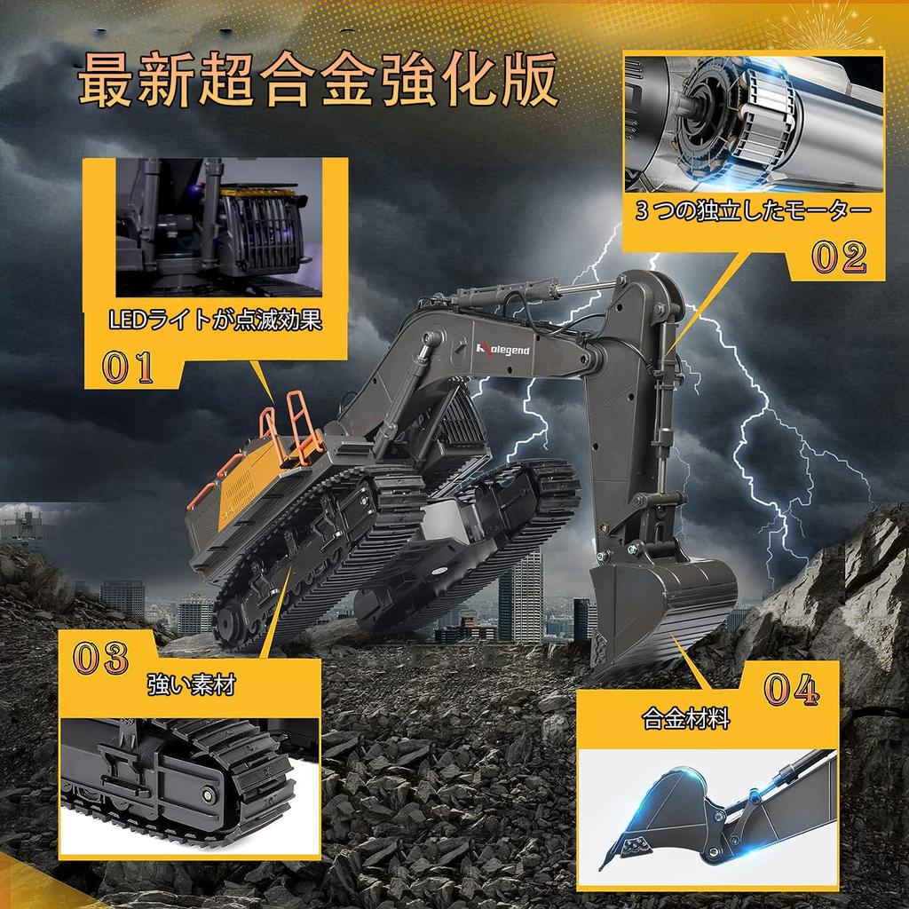 Радиоуправляемый экскаватор Суперсплав Усиленный экскаватор Многофункциональная строительная машина Экскаватор Радиоуправление 22 канала 2,4 ГГц Беспроводной 360680