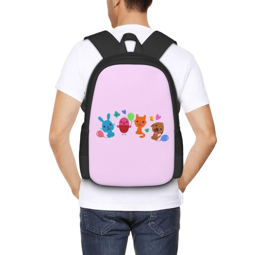 Play Sago Mini Pink Student Backpack School Bag Hiking Travel Daypack for Men Women Fashion Bookbag Shoulder Bags