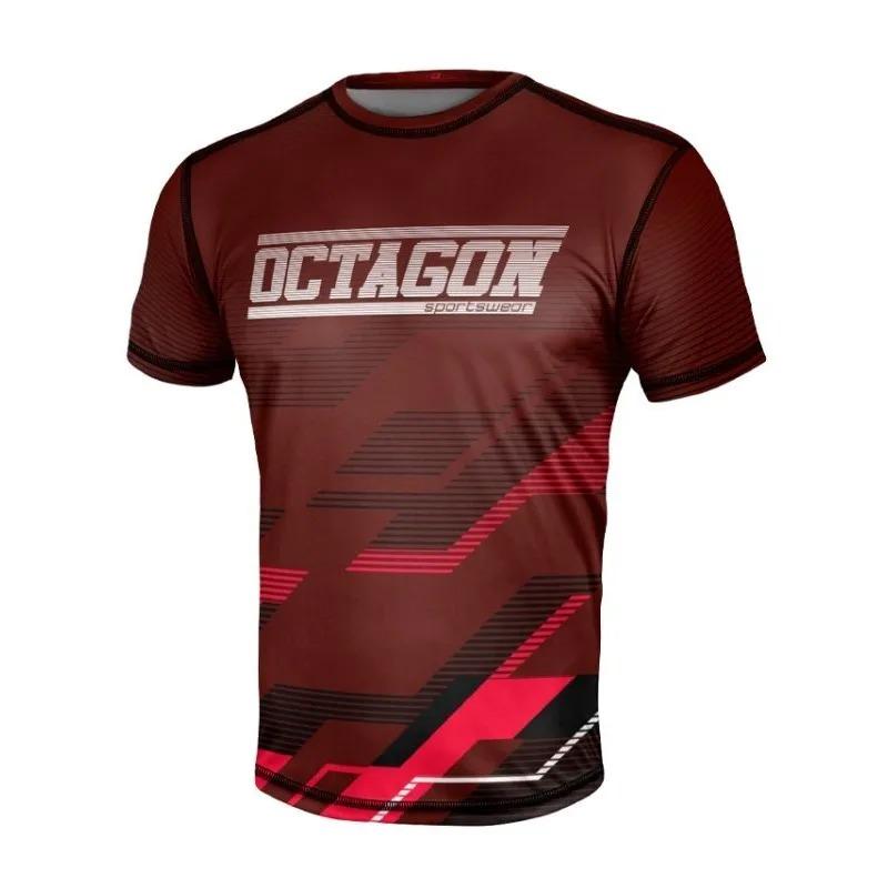 Летние фанаты Восьмиугольник X RFA Fightwear Мужская 3D-печать Дышащая Быстросохнущая Мотоспорт Спорт Фитнес Футболка с коротким рукавом