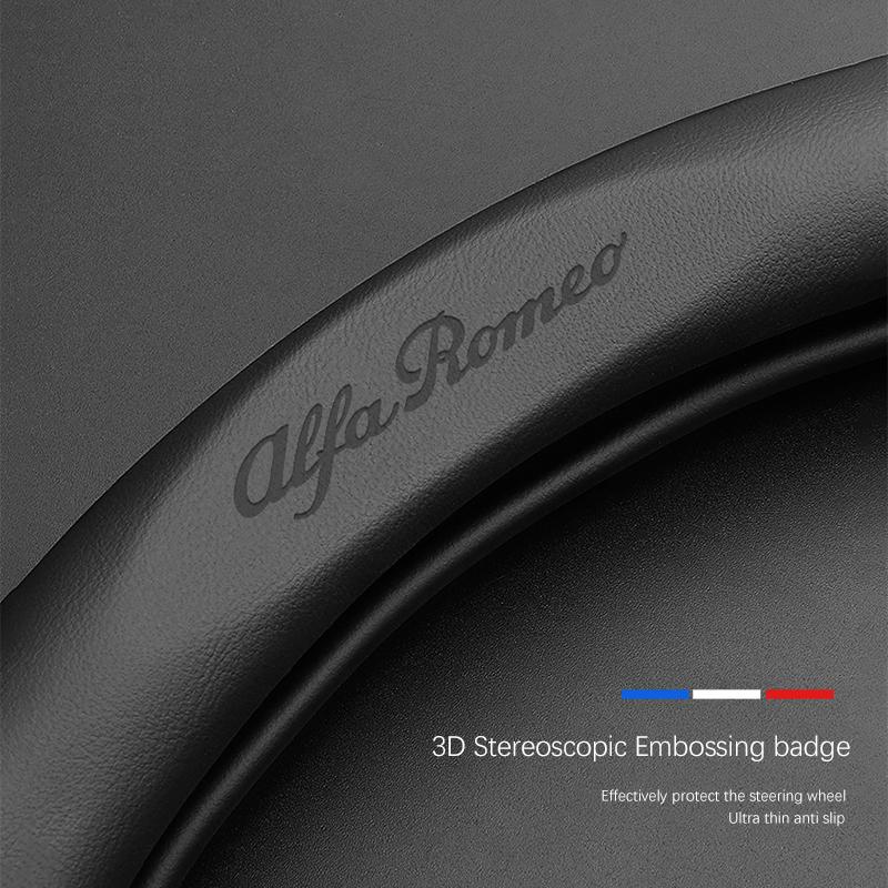 2026 Hot Alfa Romeo Alfa Romeo Car Steering Wheel Cover Car Interior Accessories For Giulietta Mito 159 Giulia Stelvio 156 147 T