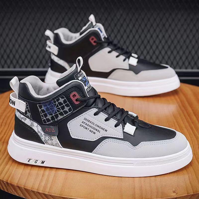 2025 Осень Новые Мужские Кроссовки с Высоким Верхом Мужская Спортивная и Повседневная Обувь