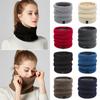 Scarf Thick Double-Layer Windproof Knitted Scarf Neck Warmer Circle Loop Scarves Winter Neck Gaiter