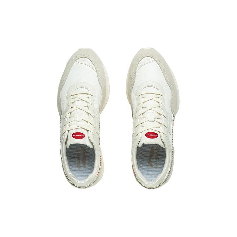 Li Ning CF Series Дышащие прочные низкие спортивные повседневные туфли Мужские кроссовки Белые AGCT173-4