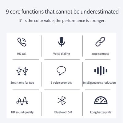 Автомобильный комплект JaJaBor Bluetooth, беспроводная гарнитура с микрофоном, Bluetooth 5.0, автоматическое выключение и автоматическое подключение
