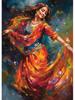 Ретро традиционные индийские женщины народный танец красивые индийские женщины 5D Diy алмазная живопись настенная картина комната украшение дома