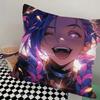 J-Jinx Анимированный Игровой Персонаж Наволочка Квадратная Подушка Спальня Диван Досуг Комфорт Подушка Автомобиль Гостиная Украшение Дома