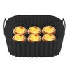 21x21cm Reusable Air Fryer Liners Silicone Square Air Fryer Oven Plate Non-stick Baking Tray for Pizza Fried Chicken Fries  Cake