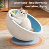 Modern Pet Bed for Home Cat Scratcher Bed, Half Ball with Hanging Ball, Woven Paper Rope Nest Tilted Lounge Indoor Cats Sleeping Scratching Climbling