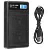 Portable Camera Battery Charger for NB‑10L Camera Dual Charger with LCD Display Screen