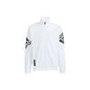 Color Block Large Logo Zip-Up Stand Collar Jacket Men Jacket White HE7458