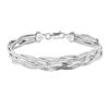 ORSA JEWELS Серебряный браслет-цепочка 925 пробы, плетеный «рыбья кость», 7 мм, в стиле хип-хоп, для женщин, роскошный модный браслет, ювелирное изделие SB220