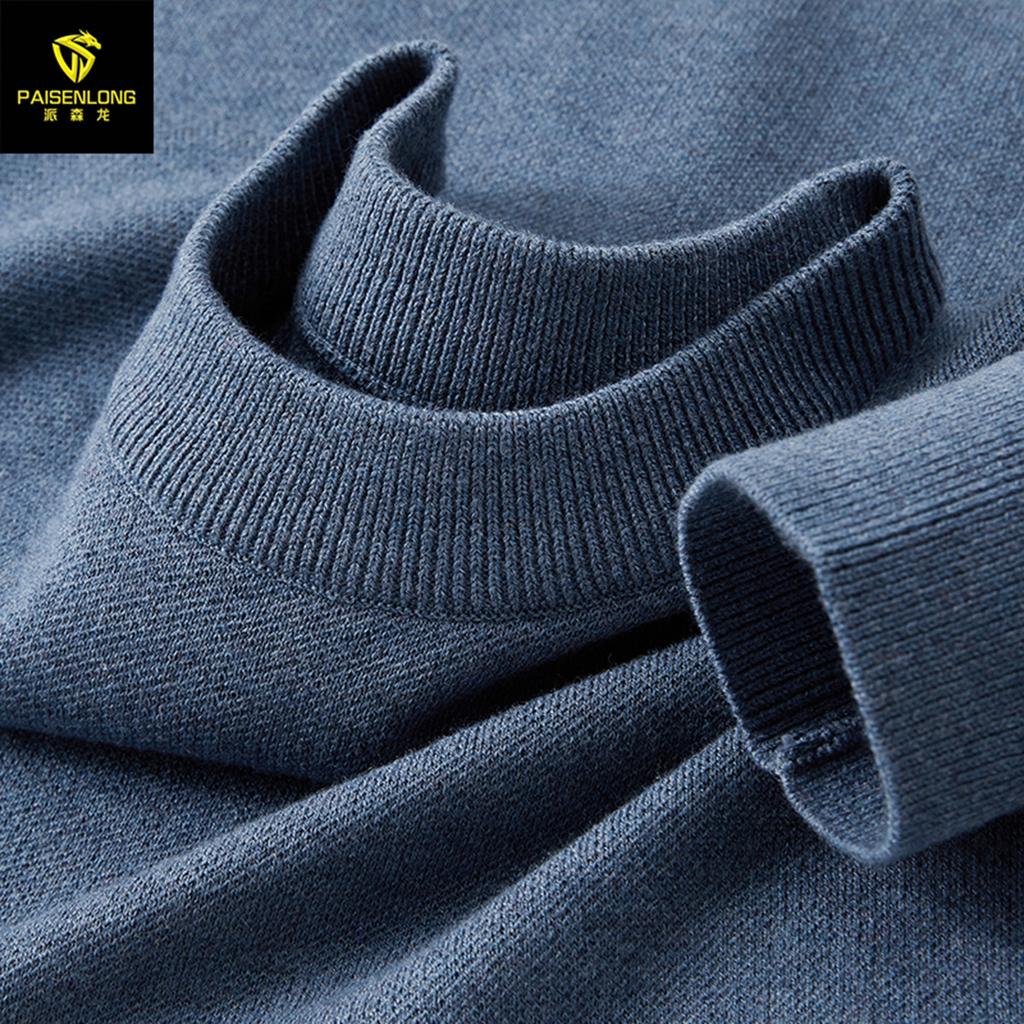 Autumn And Winter Round Neck Pullover Middle-Aged Men'S Wool Sweater Thickened And Warm Versatile Men'S Sweater Slim Base