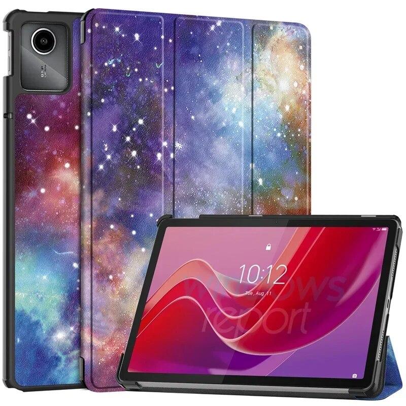 Кожаные чехлы для Lenovo Tab M11 Xiaoxin Pad 2024, чехол 11 дюймов, тройная складная подставка, умный чехол для планшета Lenovo Tab M11, противоударный чехол