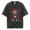 Hunter x Hunter Kurapika Tshirt Men Vintage Washed Black Oversized Streetwear Cotton Short Sleeve Anime Graphic Tees Unisex ops