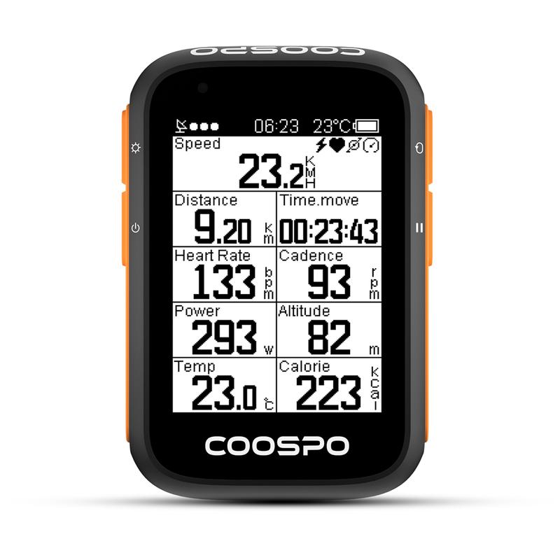 COOSPO BC200 Беспроводной велокомпьютер GPS Велосипедный спидометр Одометр для велоспорта 2,6 дюйма Bluetooth 5.0 ANT+ Синхронизация с приложением Уклон Высота