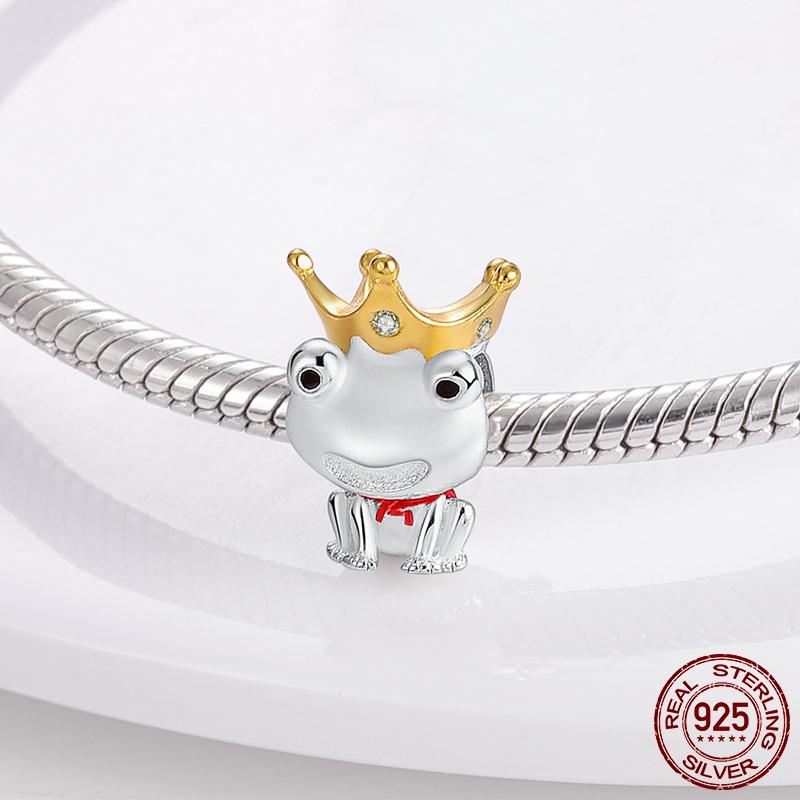 Стерлингового Серебра 925 Динозавр Кошка Собака Собачка Лягушка Птица Бусины Божья Коровка Подвеска Подходит Оригинальные Подвески Браслет Серебро 925 Изготовление Ювелирных Изделий