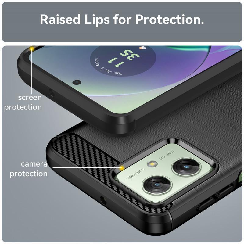 Чехол для Motorola Moto G54 5G, чехол для Moto G54, 6,5-дюймовый противоударный силиконовый бампер из углеродного волокна для Motorola Moto G54 Coque