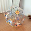 Cartoon Animals Dome Umbrella Transparent Kids Umbrella Lightweight Long Handle Umbrella  Toddlers