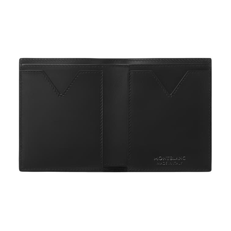 Montblanc Кожаный кошелек с логотипом Мужской кошелек Черный 128583