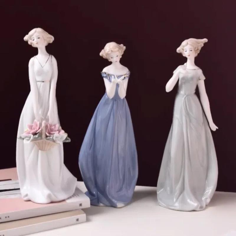 NooLim Элегантная керамическая фигурка богини – фарфоровая статуэтка для свадебного декора и домашних подарков