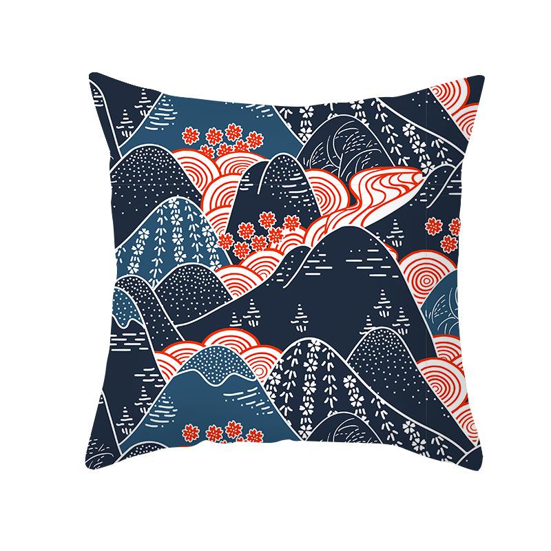 Простая наволочка в скандинавском стиле Синяя волна Дельфин Офисный диван Принт Наволочка для подушки Дом