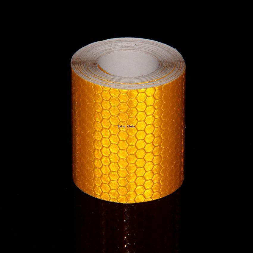 Reflective Safety Tapes 2inch*10FT Yellow High Viscosity Waterproof Reflectors Self-adhesive Stickers For Trucks Trailers Bikes