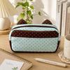 Large Capacity Pencil Pouch Polka Dot Print Stationery Bag Portable Pencil Case  Gift