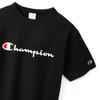 [Champion] T-Shirt, Short-Sleeve, 100% Cotton, COTTON USA, Classic Script Logo Print, Short-Sleeve T-Shirt, C3-X353L, Men's, Black, 4L
