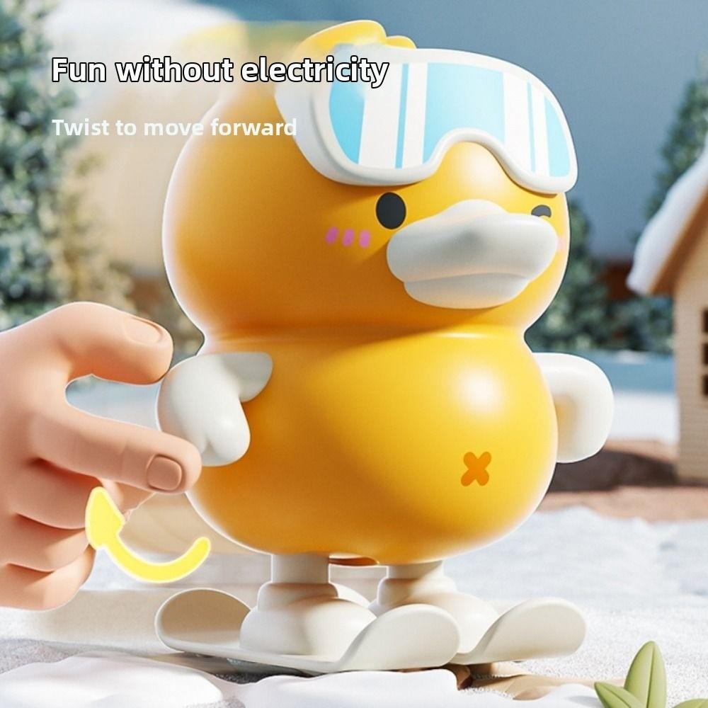 Yellow Duck Skiing duck toy Clockwork Design Jumping Duck Toy Clockwork Duck Toy Baby Training