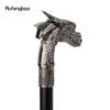 Silver Dragon Head Fashion Walking Stick Decorative Stick Cospaly Vintage Party Fashionable Walking Cane Crosier 93cm