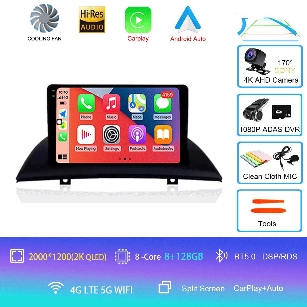 Для BMW X3 E83 2004 2005 2007-2012 9 дюймов Android 14 2din Радио DVD Автомобильный мультимедийный видеоплеер Навигация GPS 2 din dvd