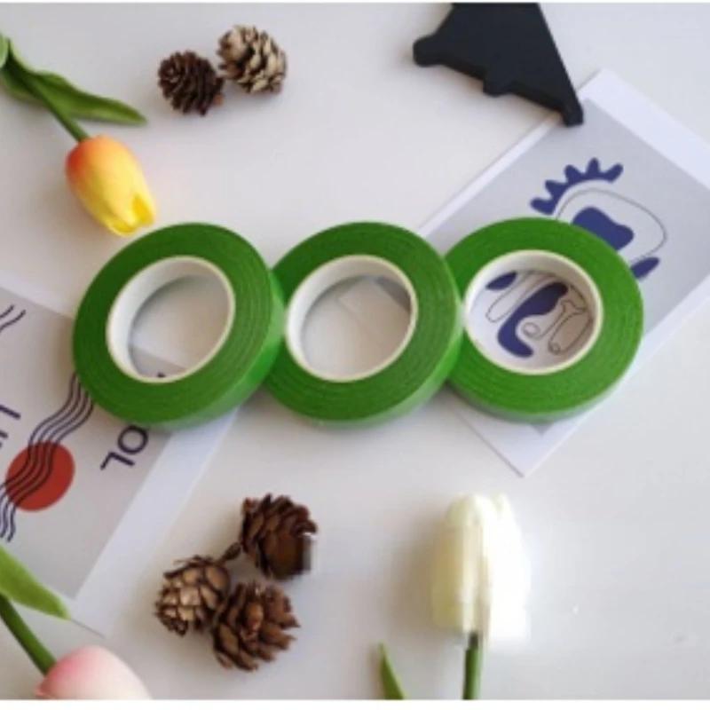 30 ярдов 12 мм цветочная лента для стеблей корсажей петлица искусственный цветок тычинки обертка флорист зеленые ленты нейлоновые принадлежности для цветов