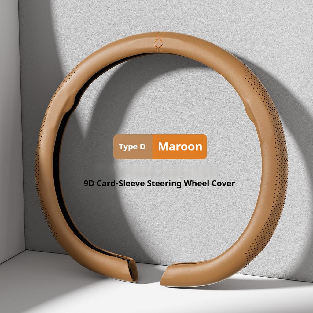 For BAIC HYOSOW Senova Weiwang Nappa Leather grain Car Steering Wheel Cover Breathable and Anti Slip Accessories Steering Covers