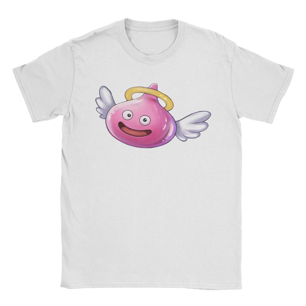 Angel Slime Anime Game Dragon Quest Unisex's T Shirts Unique Tee Shirt Short Sleeve Round Neck T-Shirts 100% Cotton Adult Clothes
