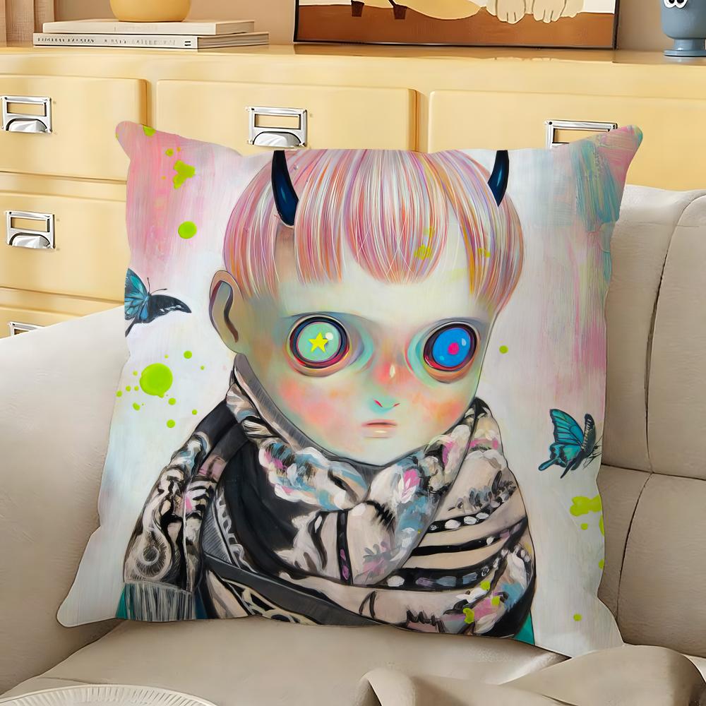 HHikari Shimoda IllustrationS Cushion Cover Soft Durable Reversible Pillow Cover Home Car MultiScene Daily Comfort Pillowcase
