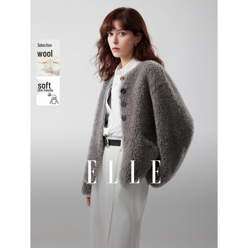 ELLE Короткое пальто из смеси шерсти ягненка