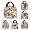 Мультфильм Модный Chronst Группа Кроликов Ланч-Бэги, Животные Многоразовый Ланч-Бокс Для Женщин Мужчин Ланч-Тоут для Работы В Колледже